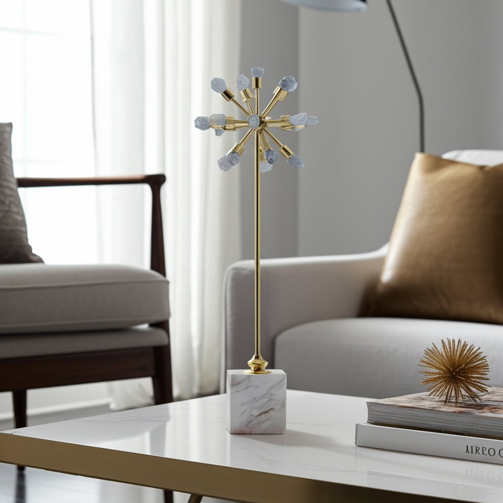 20" Serene Large Blue Starburst Statuary Table Decors| Sagebrook Home