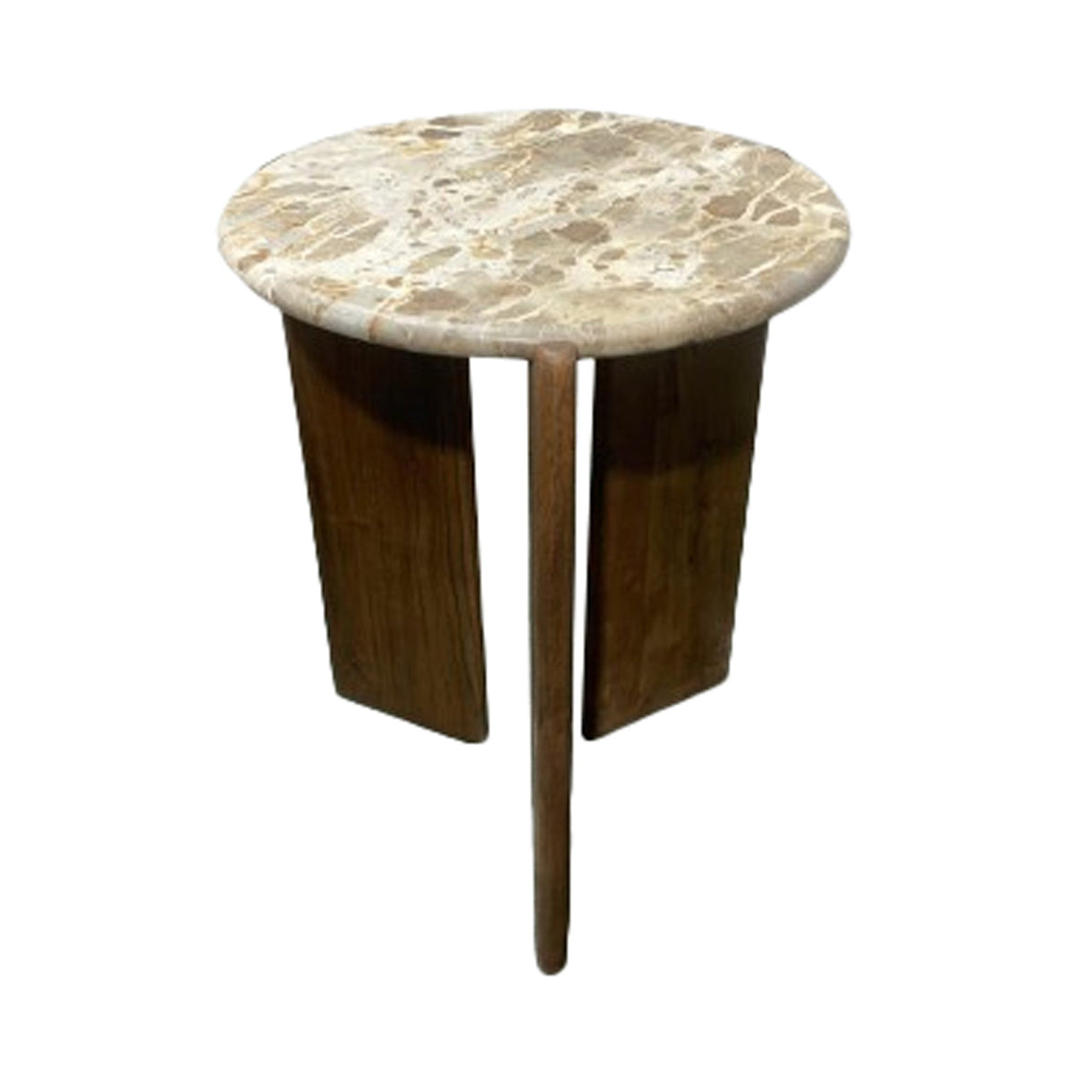 20" Somerset Marble And Wood Accent Table, Multi Accent & End Tables| Sagebrook Home