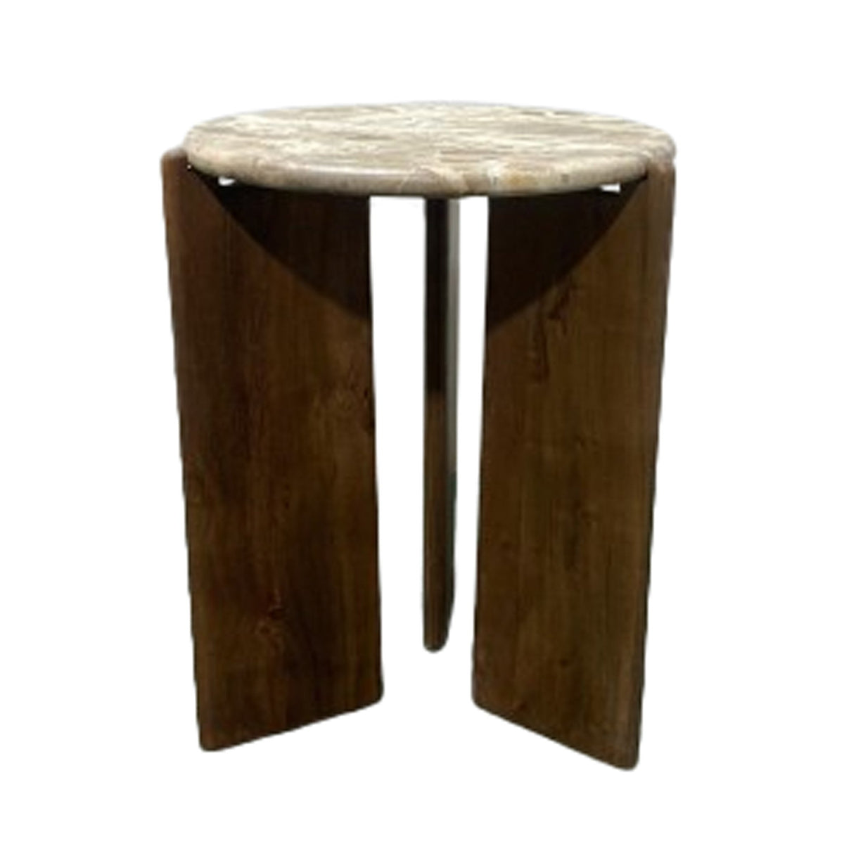 20" Somerset Marble And Wood Accent Table, Multi Accent & End Tables| Sagebrook Home