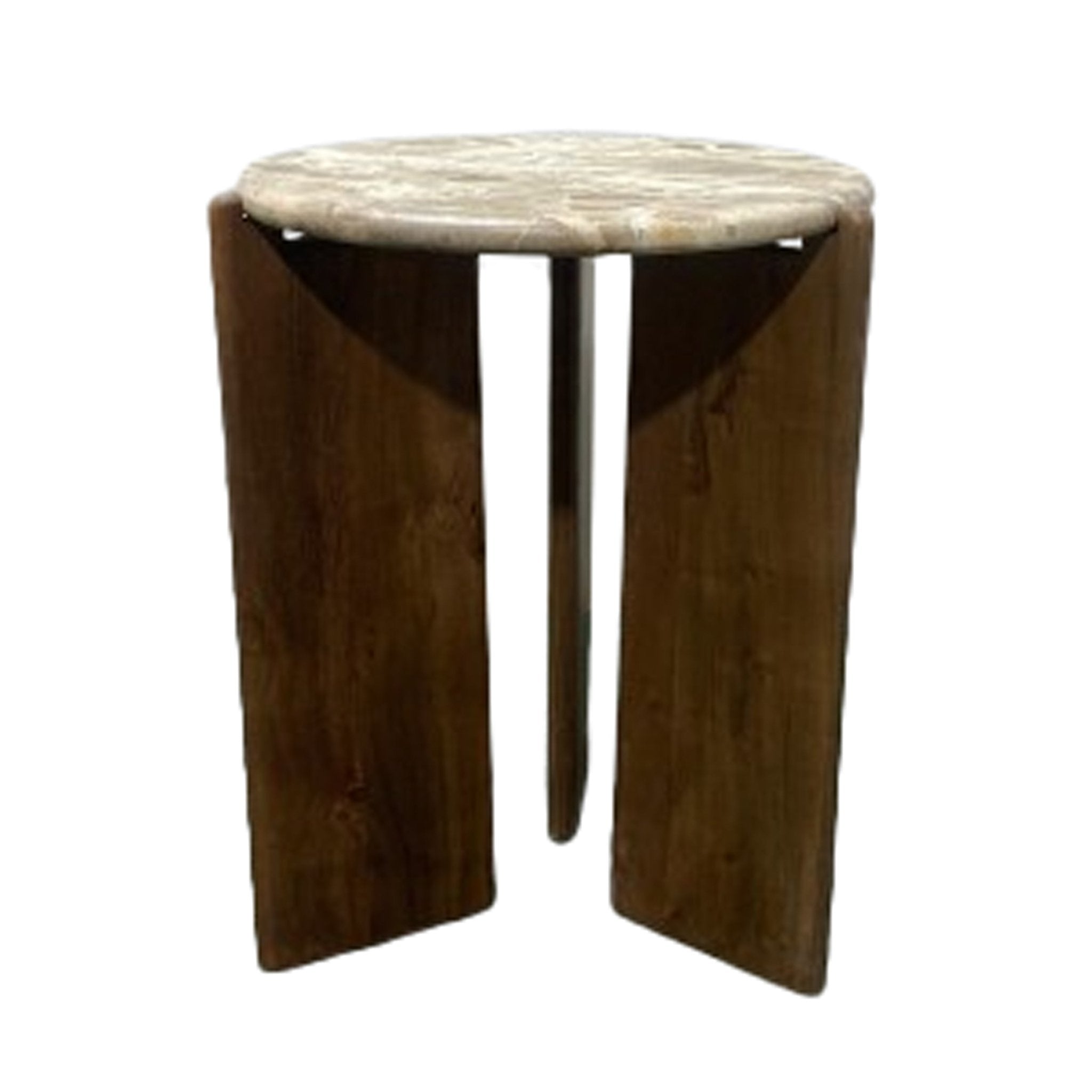 20" Somerset Marble And Wood Accent Table, Multi Accent & End Tables| Sagebrook Home