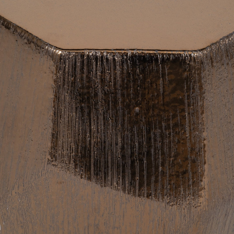 20" Tiziano Ceramic Bronze Garden Stool - Al Rugaib Furniture