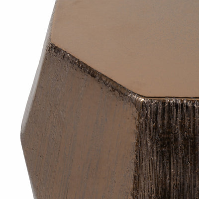 20" Tiziano Ceramic Bronze Garden Stool - Al Rugaib Furniture