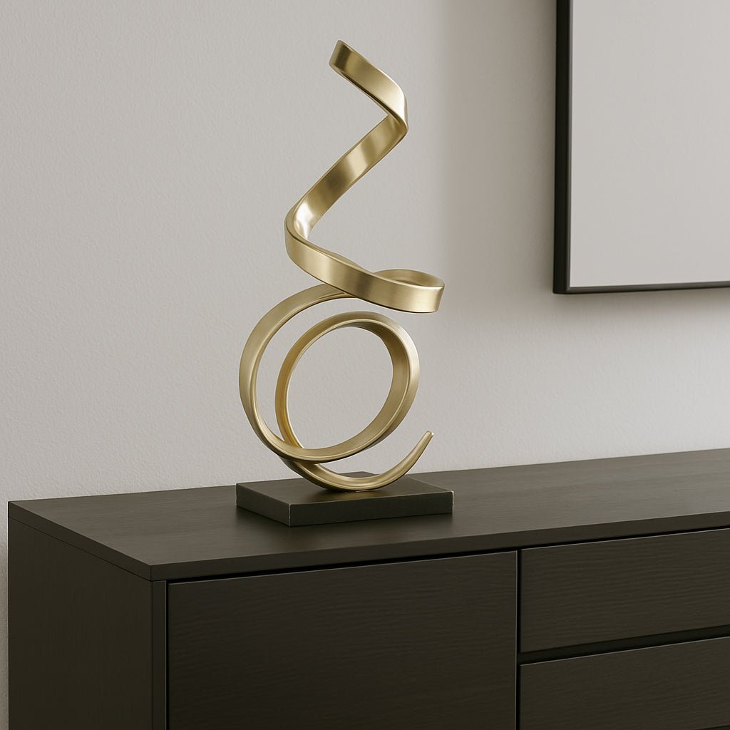 20" Valdez Gold Loop Statuary Table Decors| Sagebrook Home
