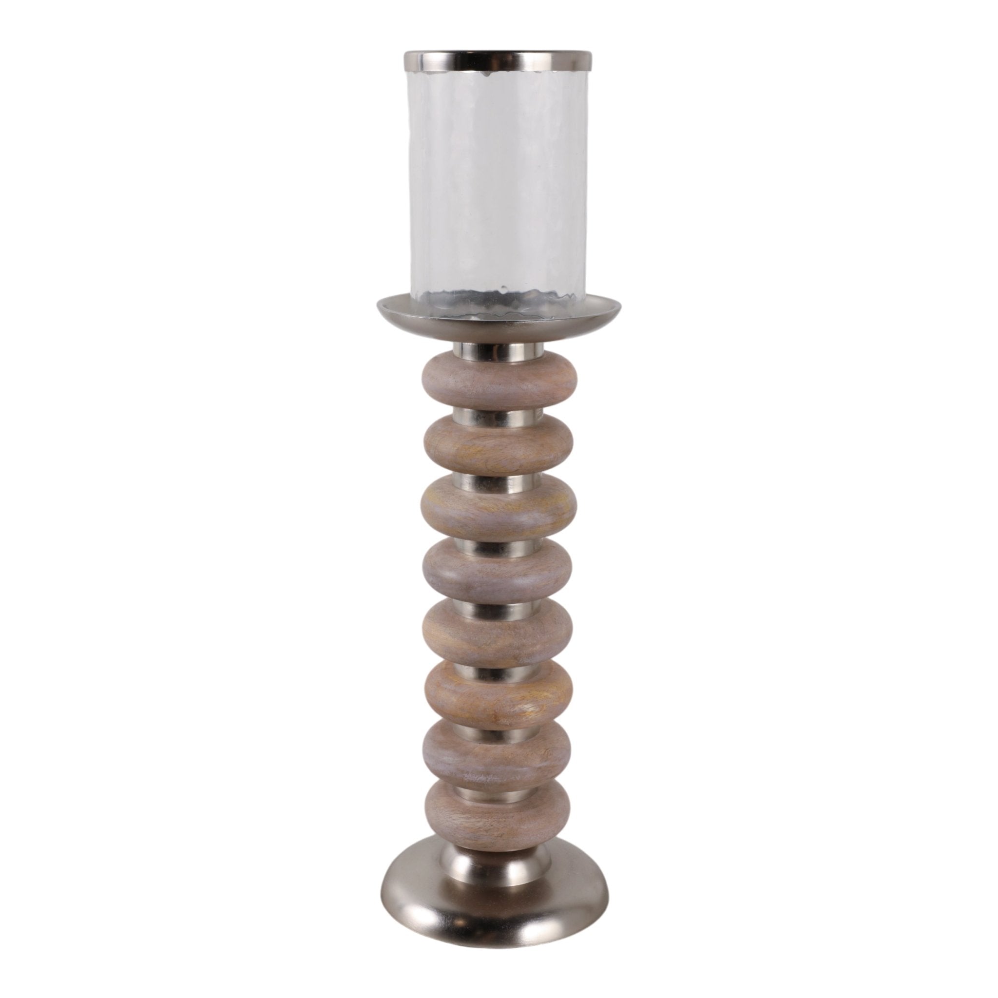 20" Vinita Small Wood Candle Holder Candle Holders| Sagebrook Home