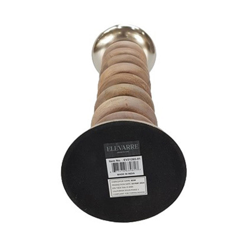20" Vinita Small Wood Candle Holder - Al Rugaib Furniture
