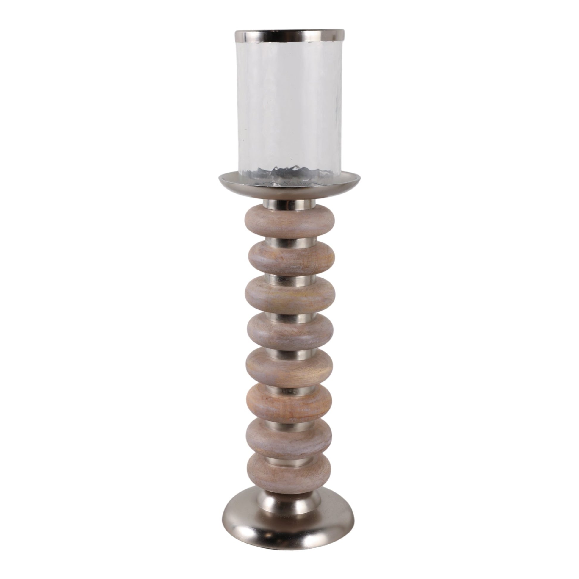 20" Vinita Small Wood Candle Holder Candle Holders| Sagebrook Home