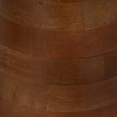 20" Wood Accent Table Marble Top, Natural/white - Al Rugaib Furniture