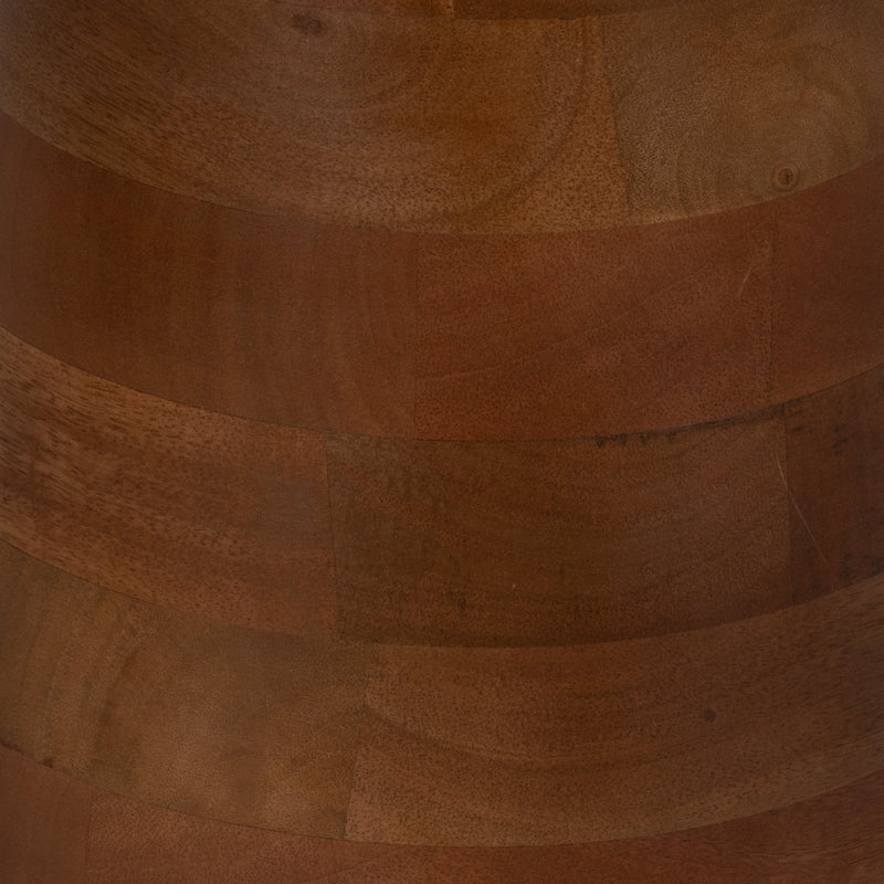 20" Wood Accent Table Marble Top, Natural/white - Al Rugaib Furniture