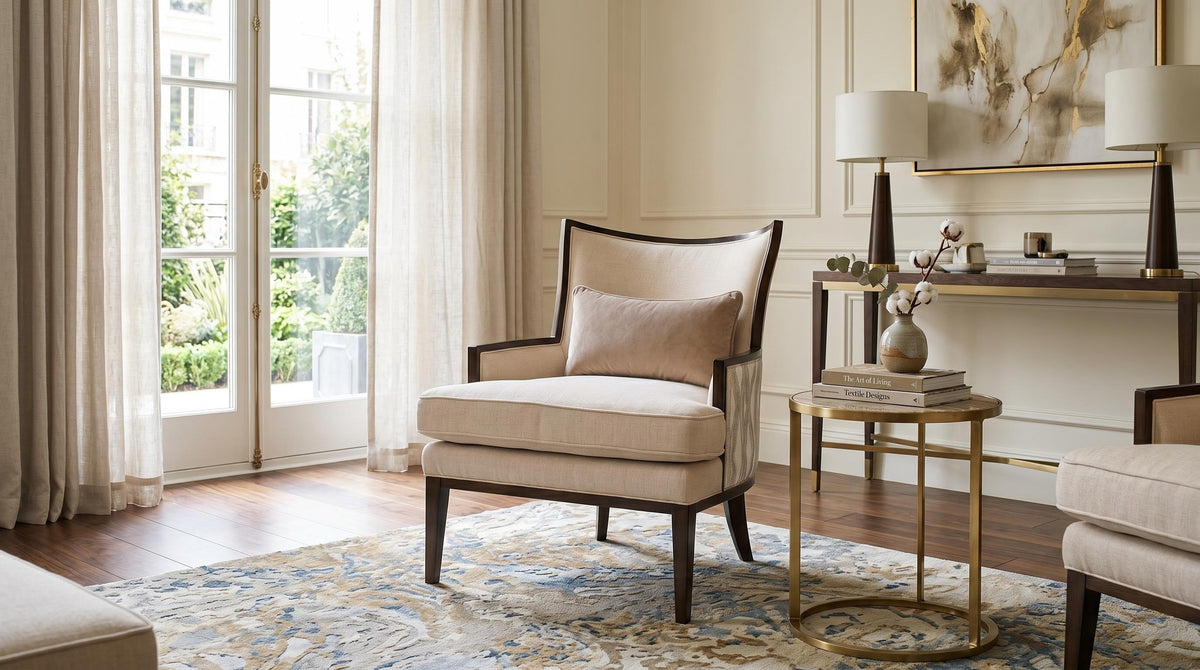 Ajda Beige Arm Chair