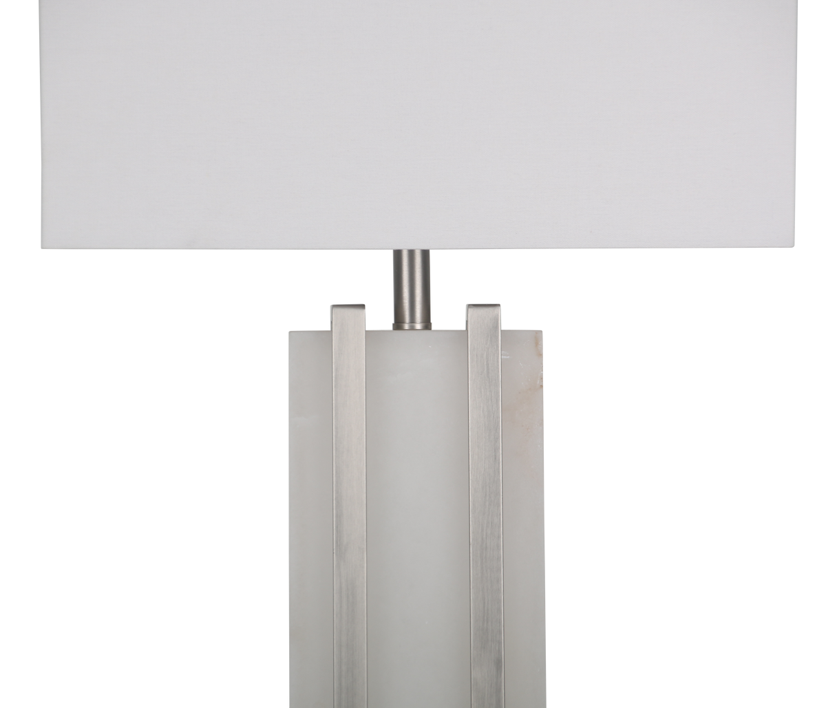 Stark Alabaster Table Lamp in Silver-76cm H
