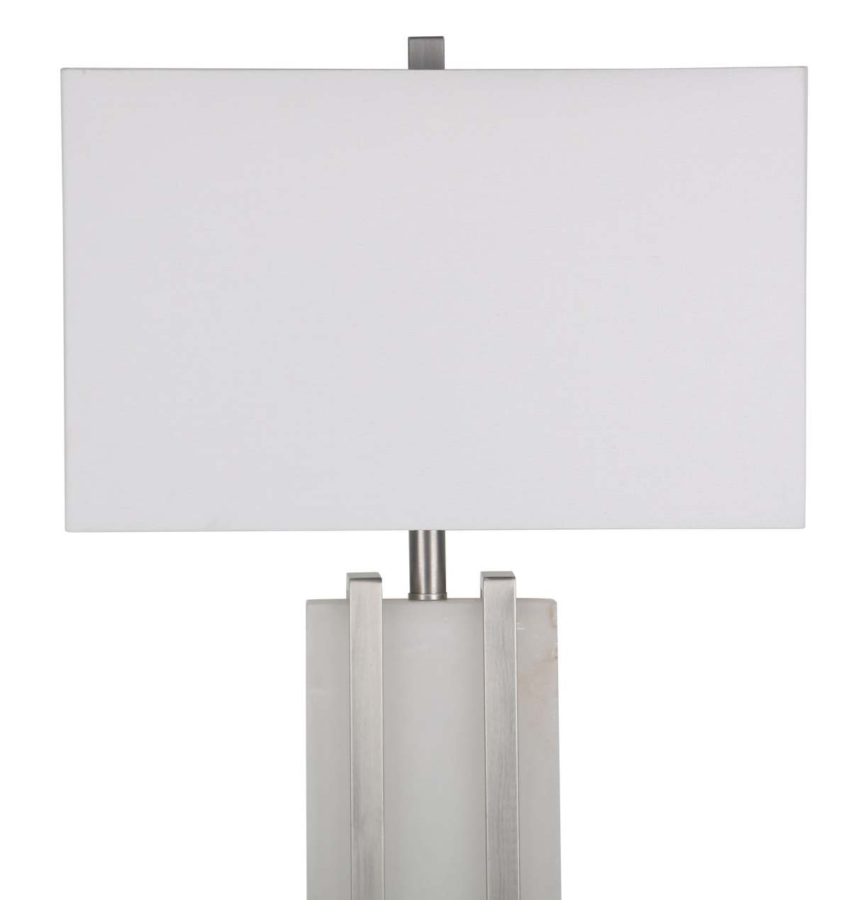 Stark Alabaster Table Lamp in Silver-76cm H