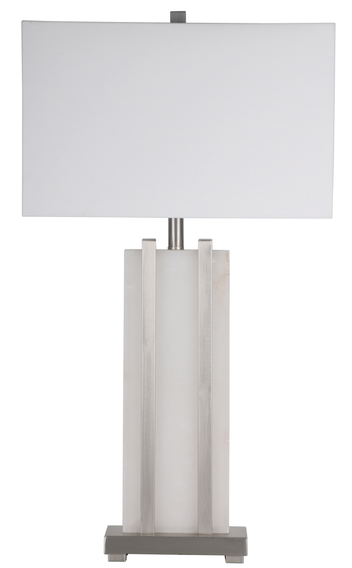 Stark Alabaster Table Lamp in Silver-76cm H