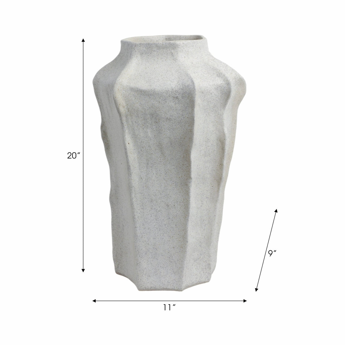 20"DELRIO LARGE PORCELAIN VASE, GRAY Vases and Jars| Sagebrook Home