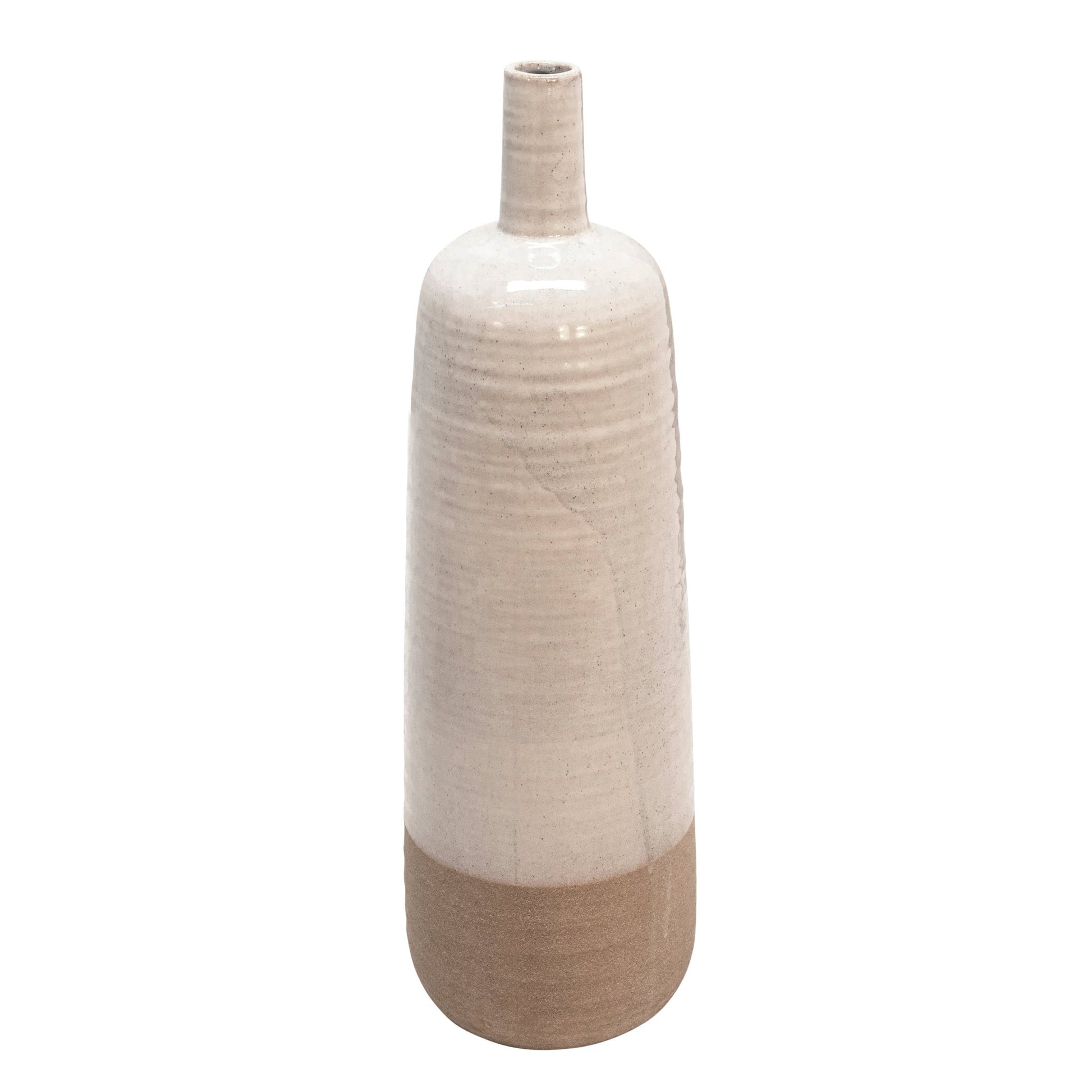 20"H SORORI VASE, BEIGE Vases and Jars| Sagebrook Home