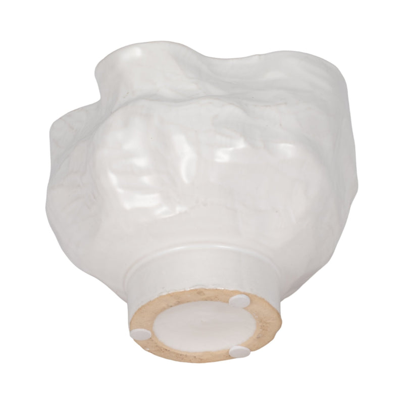 20oz Citro Candle Wavy Bowl, White - Al Rugaib Furniture