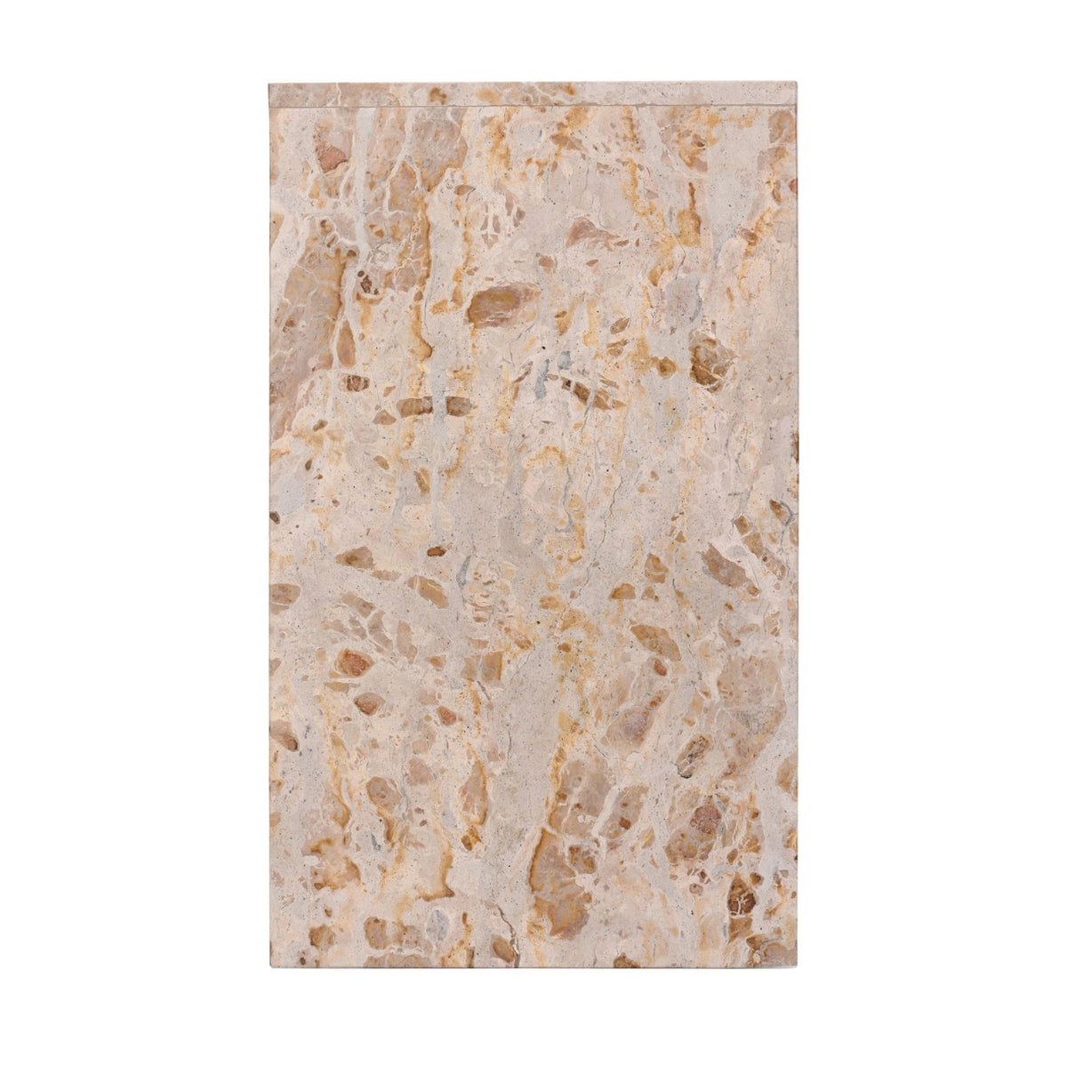 20x12" Marble Pedestal Accent Table, Light Leopard Accent & End Tables| Sagebrook Home