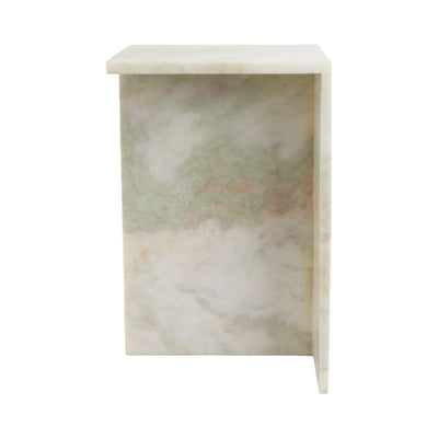 20x13" Square Marble Accent Table, Light Green - Al Rugaib Furniture