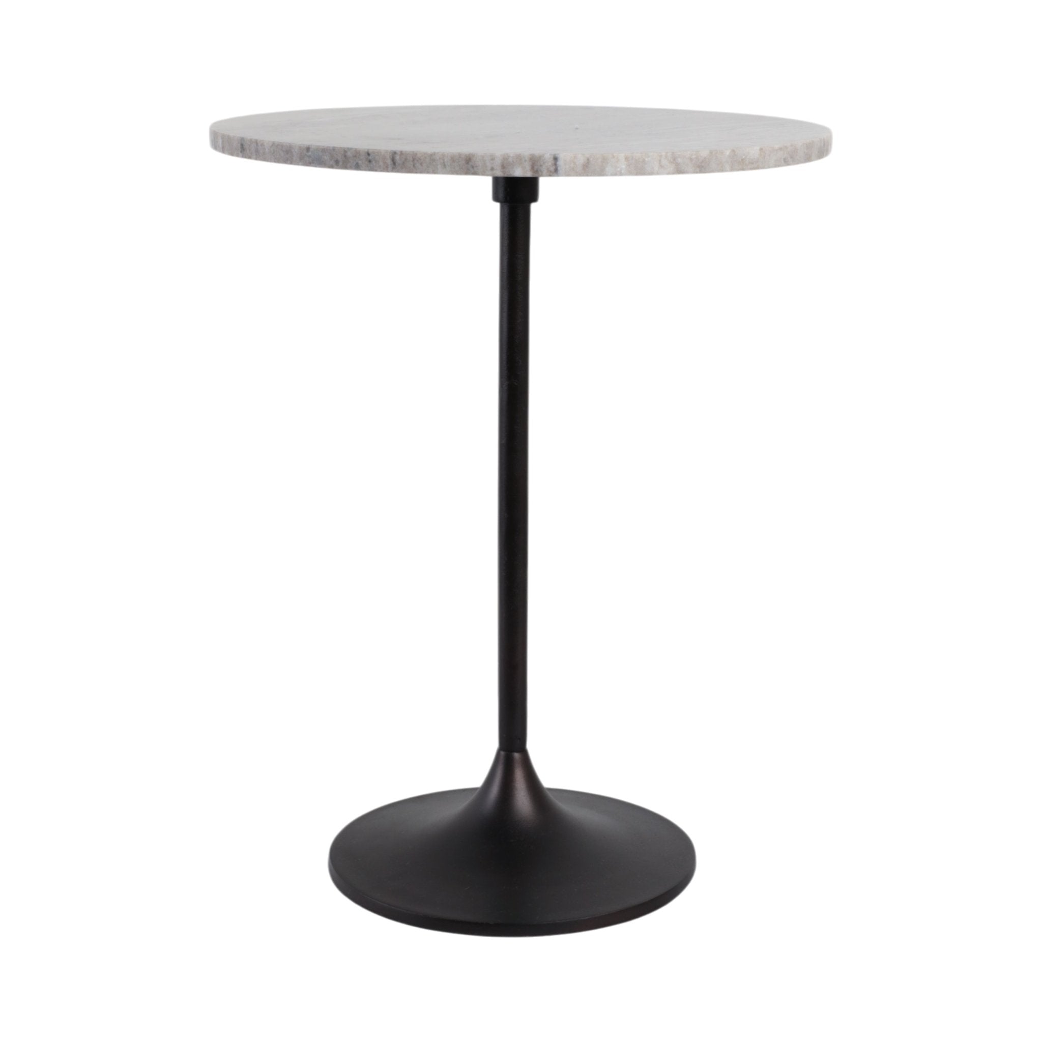 20x16" Marble Top Accent Table, Beige/bronze Accent & End Tables| Sagebrook Home