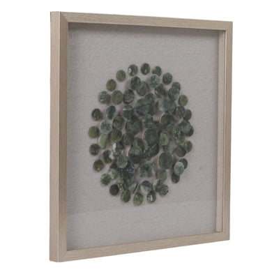 20x20 Andre Natural Green Stone Shadowbox Art - Al Rugaib Furniture