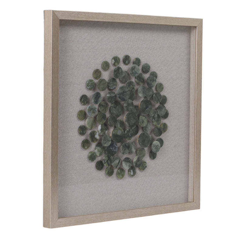 20x20 Andre Natural Green Stone Shadowbox Art - Al Rugaib Furniture