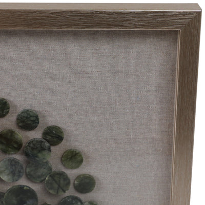 20x20 Andre Natural Green Stone Shadowbox Art - Al Rugaib Furniture