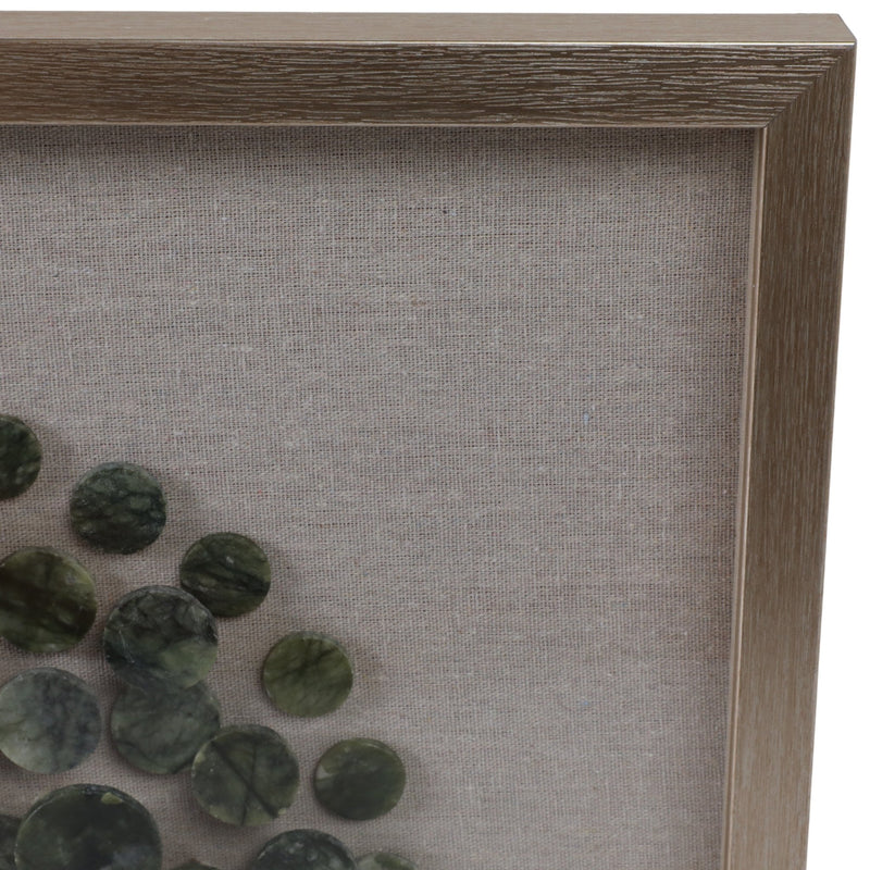 20x20 Andre Natural Green Stone Shadowbox Art - Al Rugaib Furniture
