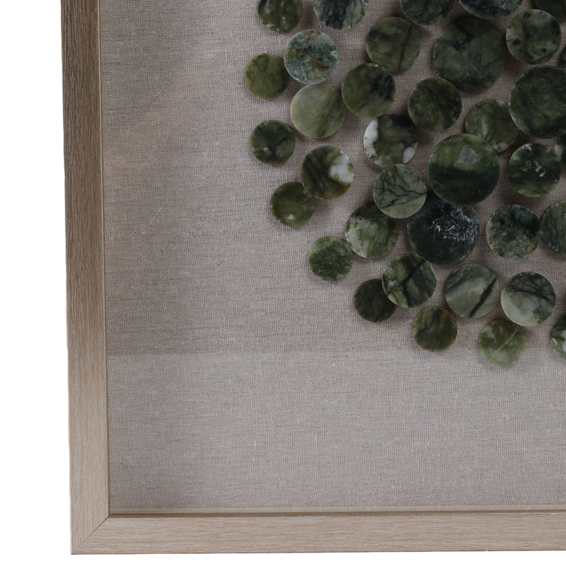 20x20 Andre Natural Green Stone Shadowbox Art - Al Rugaib Furniture