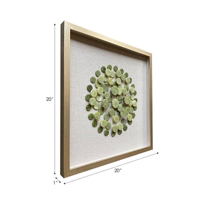 20x20 Andre Natural Green Stone Shadowbox Art - Al Rugaib Furniture