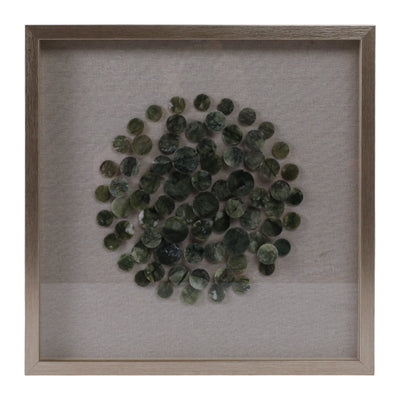 20x20 Andre Natural Green Stone Shadowbox Art - Al Rugaib Furniture