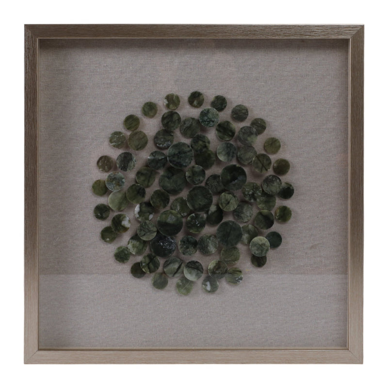 20x20 Andre Natural Green Stone Shadowbox Art - Al Rugaib Furniture