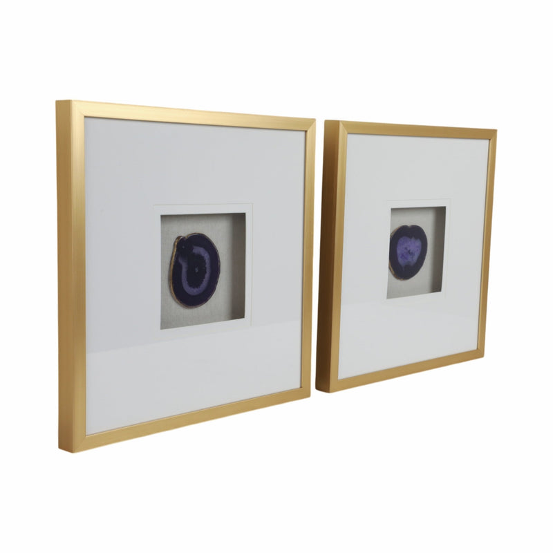 20X20 S/2 FRAMED AGATE, PURPLE - Al Rugaib Furniture