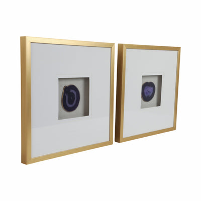 20X20 S/2 FRAMED AGATE, PURPLE - Al Rugaib Furniture