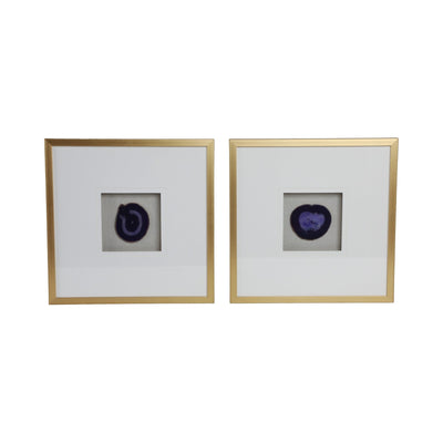 20X20 S/2 FRAMED AGATE, PURPLE - Al Rugaib Furniture