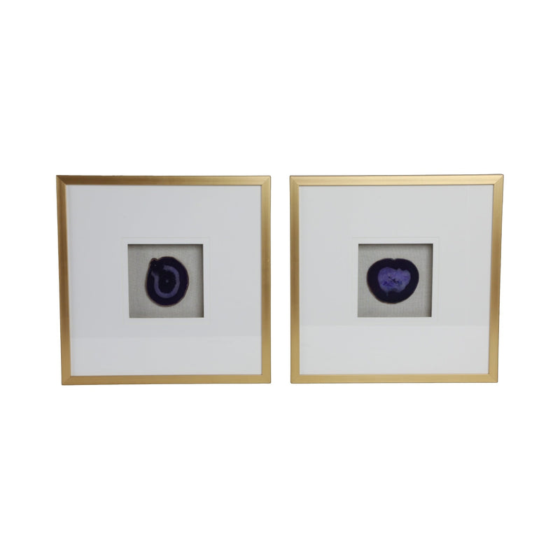 20X20 S/2 FRAMED AGATE, PURPLE - Al Rugaib Furniture