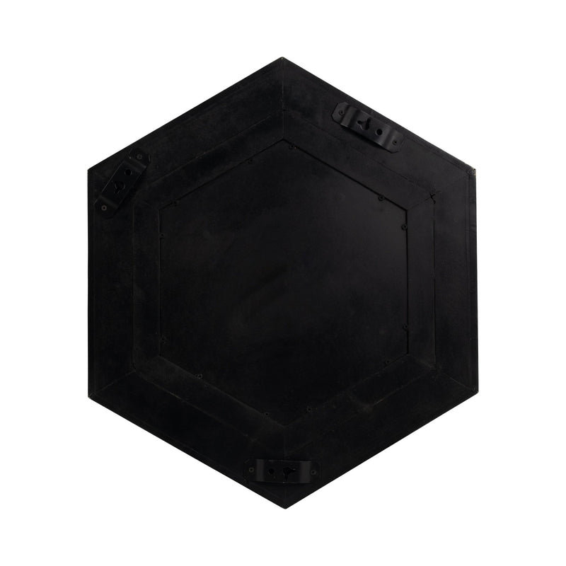 20x20" Warwin Champagne Clad Hexagon Mirror - Al Rugaib Furniture