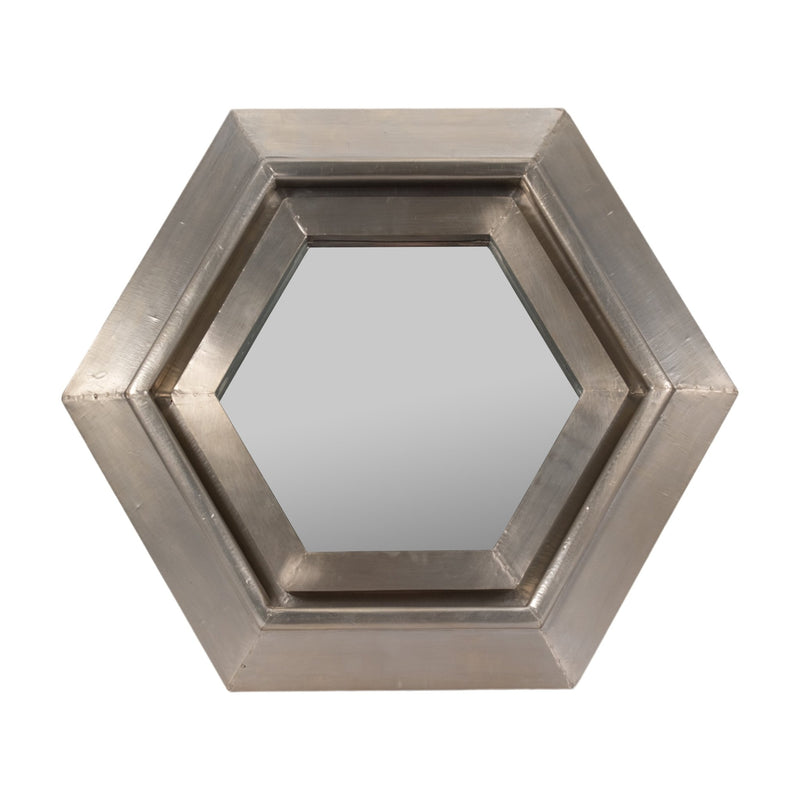 20x20" Warwin Silver Clad Hexagon Mirror - Al Rugaib Furniture