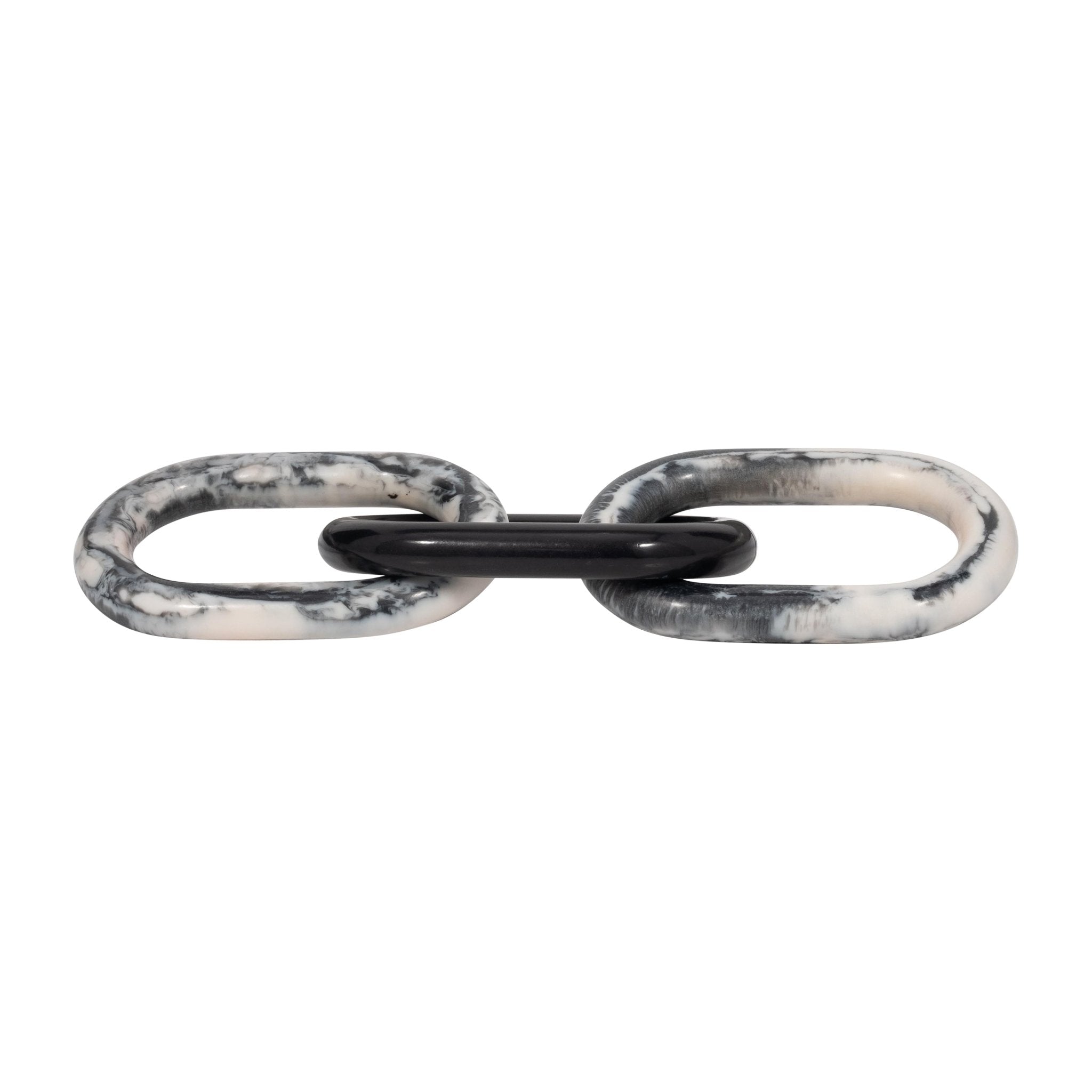 21" Desta Black Resin Link Chain Table Decors| Sagebrook Home