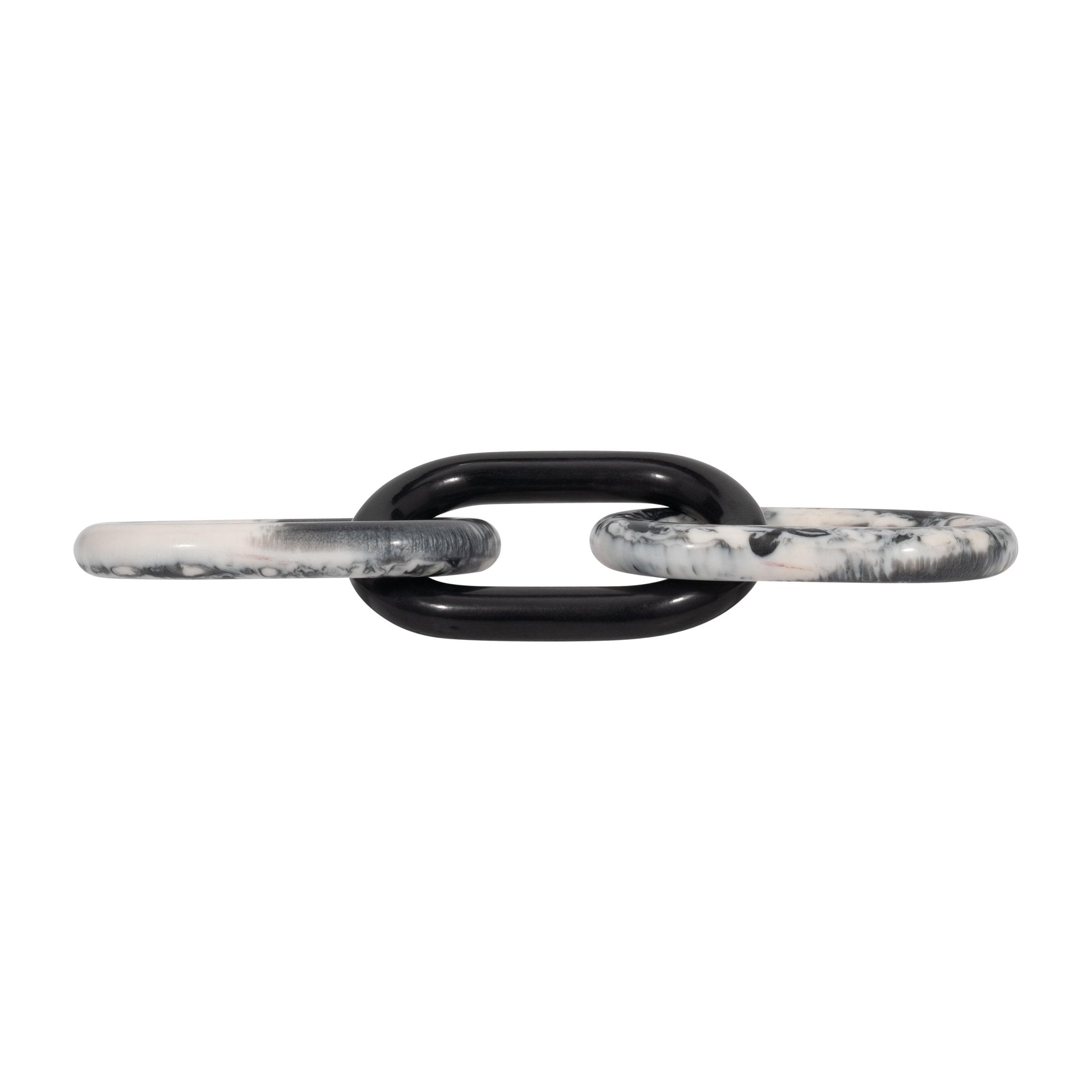 21" Desta Black Resin Link Chain Table Decors| Sagebrook Home