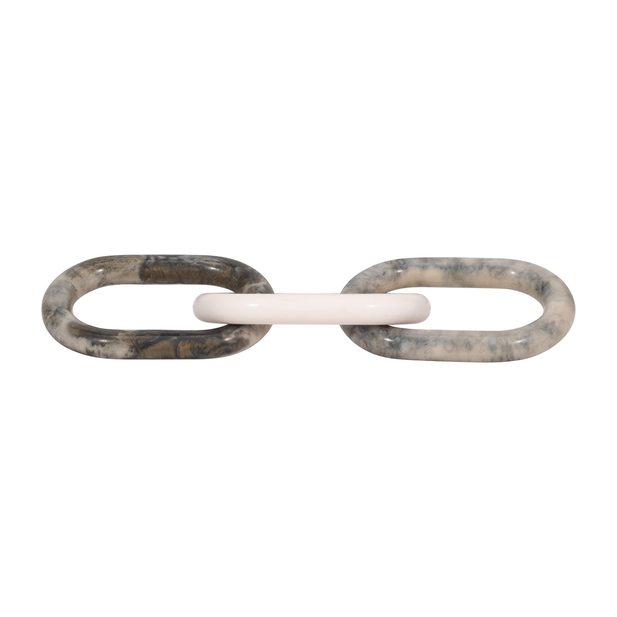 21" Desta Grey Resin Link Chain Table Decors| Sagebrook Home