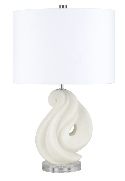 21" FREMONT QUARTZ RESIN TABLE LAMP - Al Rugaib Furniture