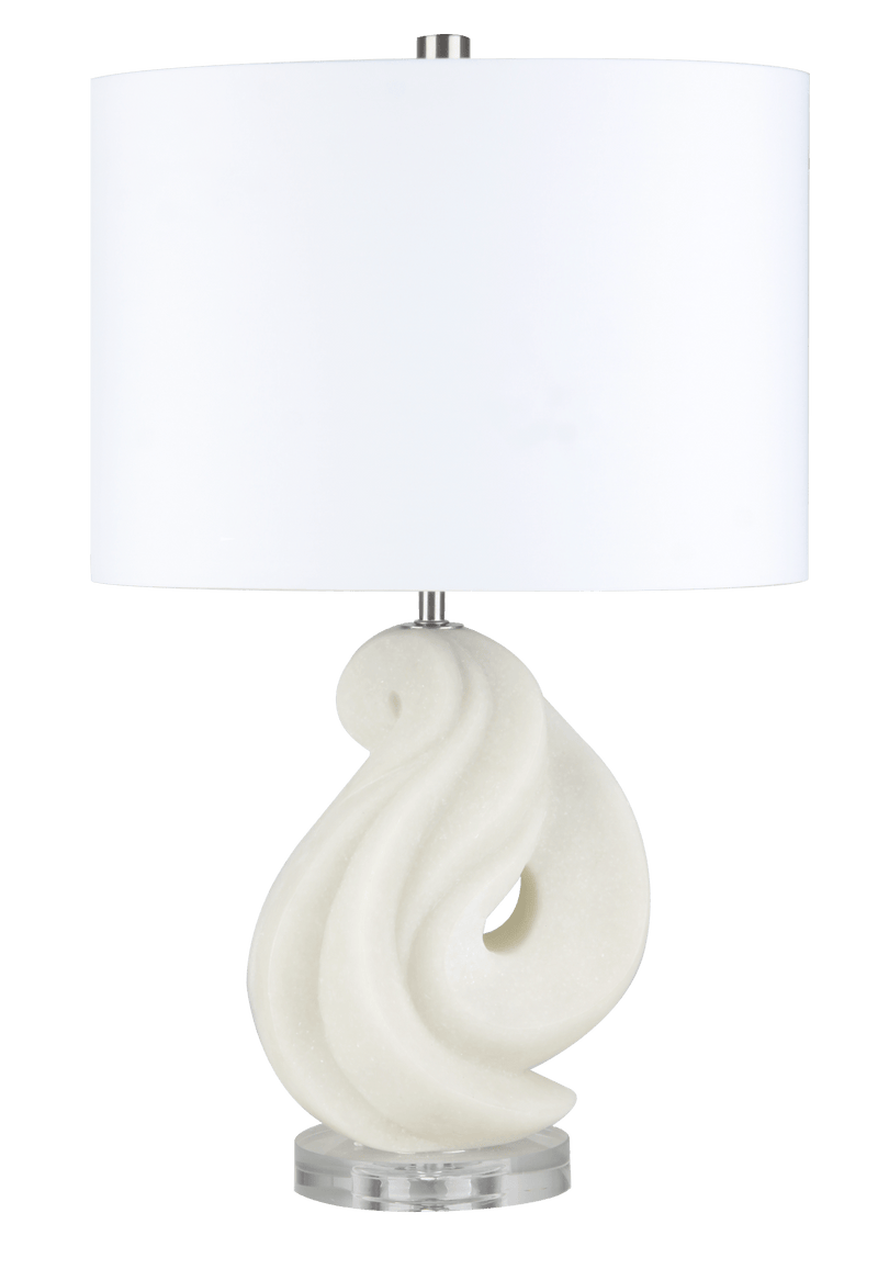 21" FREMONT QUARTZ RESIN TABLE LAMP - Al Rugaib Furniture