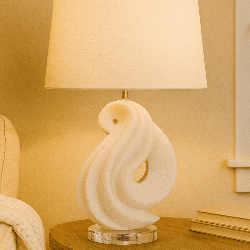 21" FREMONT QUARTZ RESIN TABLE LAMP - Al Rugaib Furniture