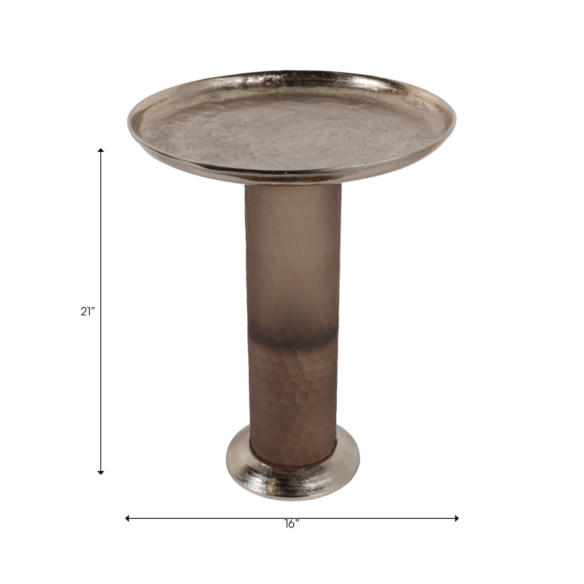 21" Gallioplis Glass And Metal Accent Table Accent & End Tables| Sagebrook Home