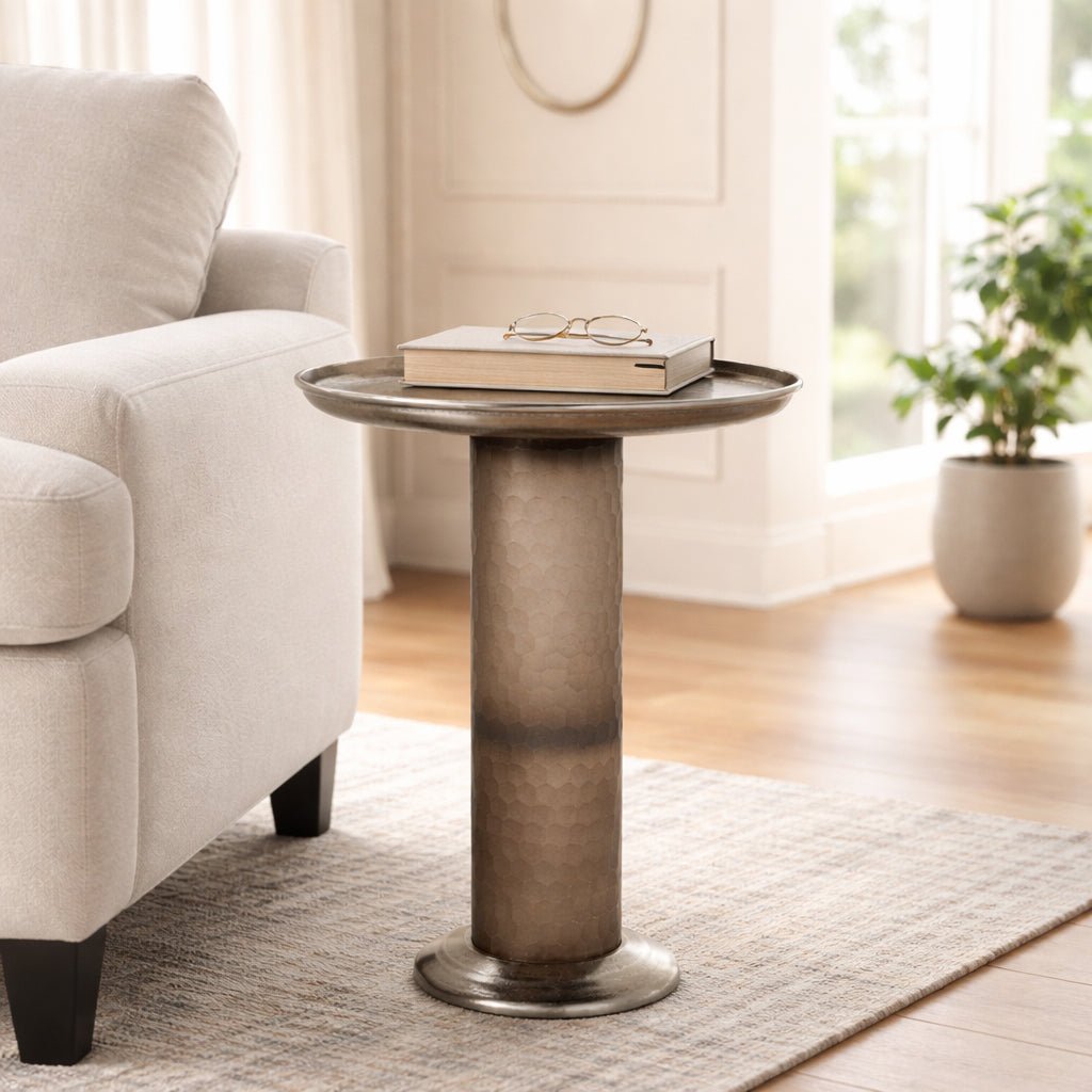 21" Gallioplis Glass And Metal Accent Table Accent & End Tables| Sagebrook Home