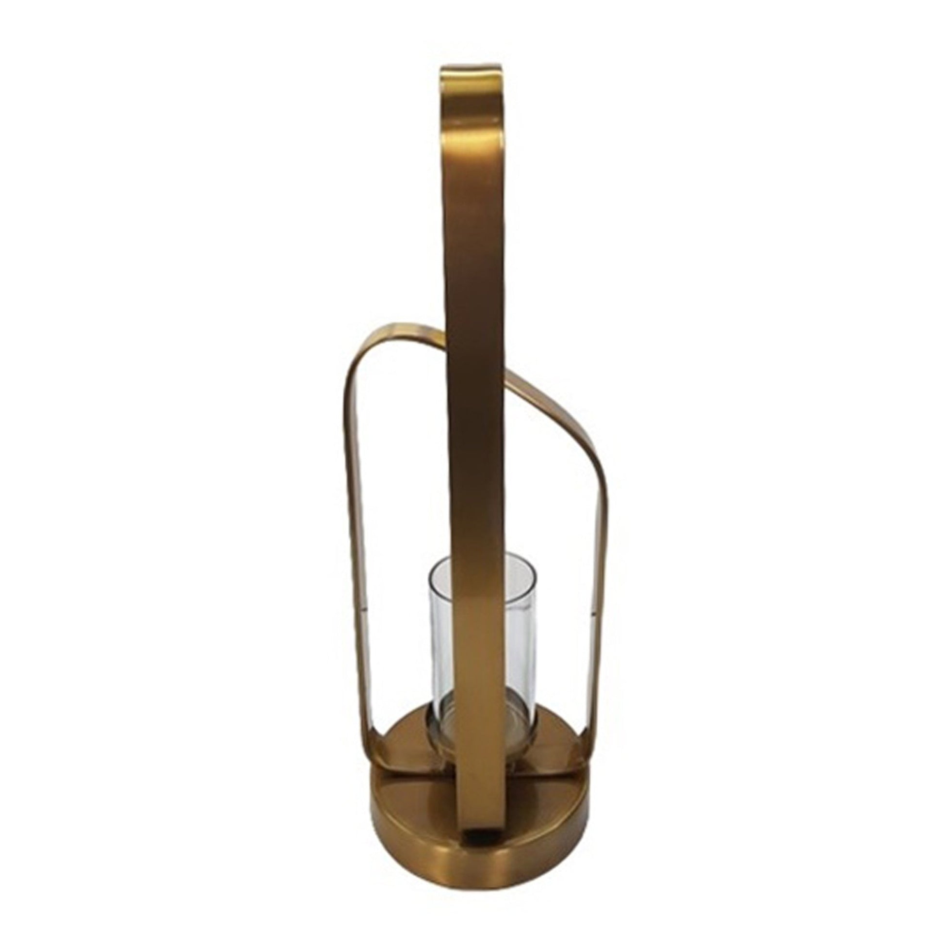21" Geneva Large Gold Hurricane Candle Holders| Sagebrook Home