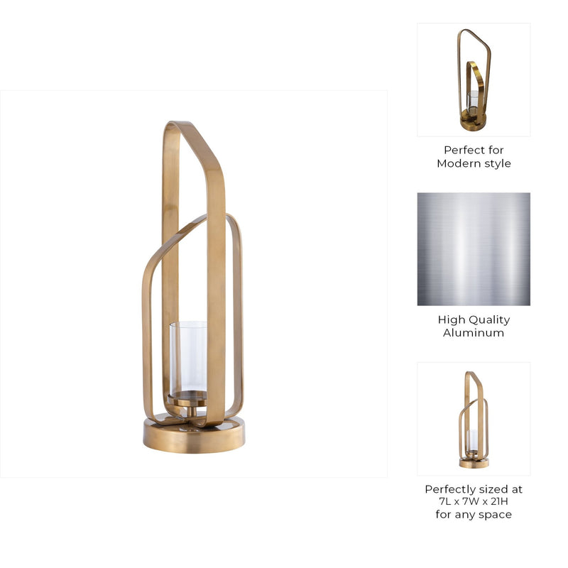 21" Geneva Large Gold Hurricane - Al Rugaib Furniture