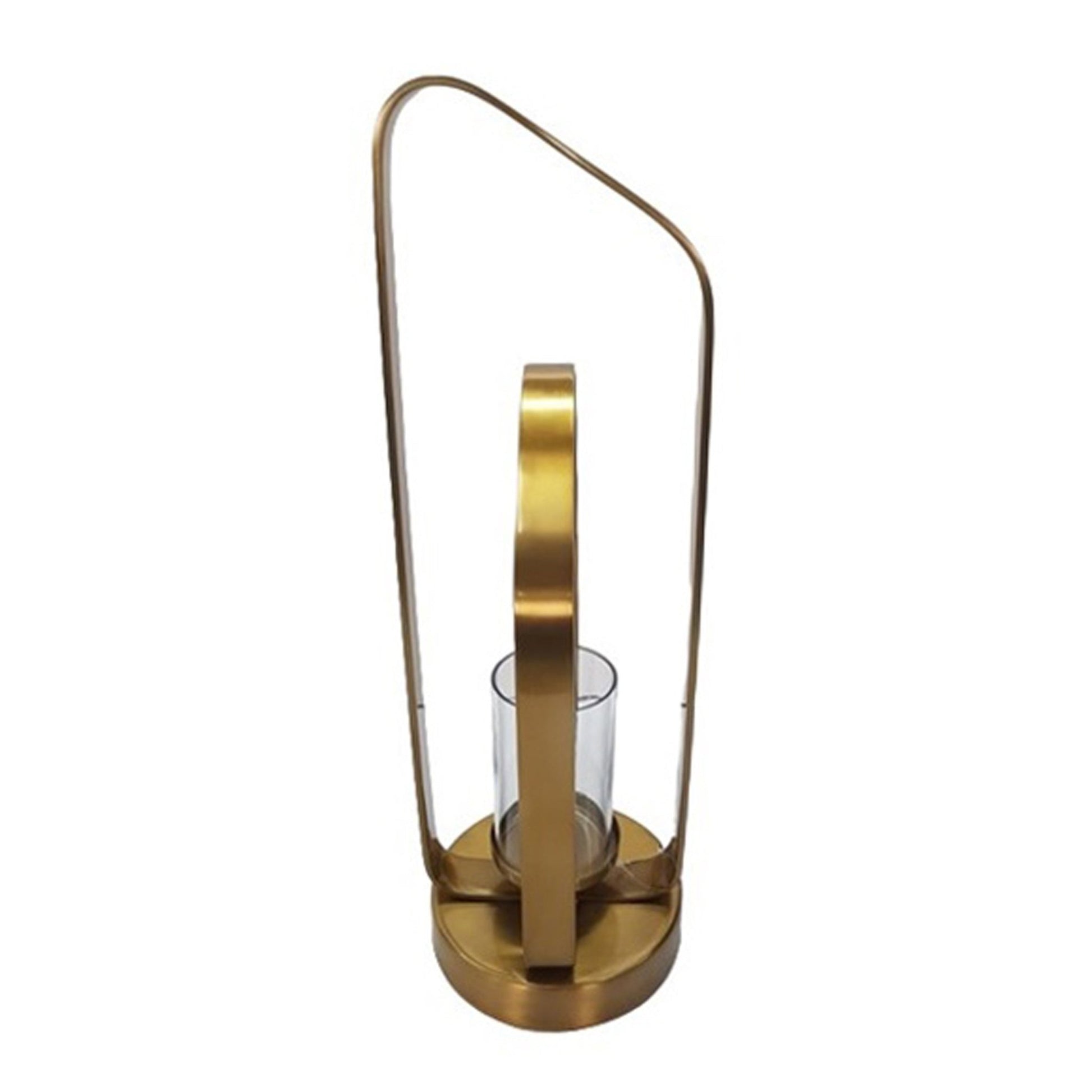 21" Geneva Large Gold Hurricane Candle Holders| Sagebrook Home