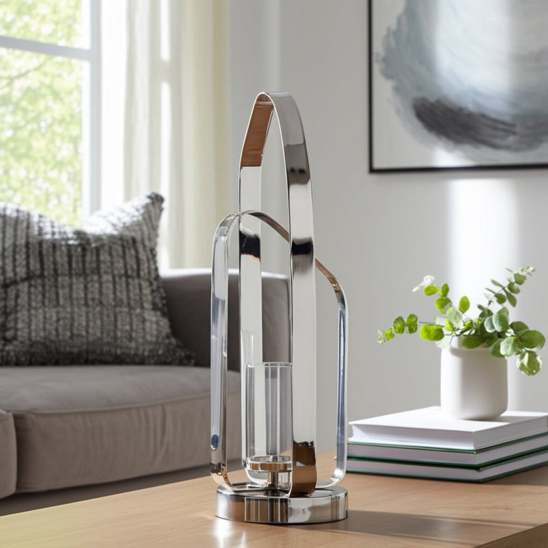 21" Geneva Large Silver Hurricane - Al Rugaib Furniture