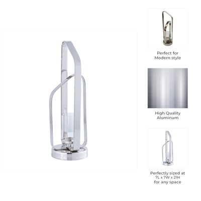 21" Geneva Large Silver Hurricane - Al Rugaib Furniture