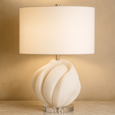 21" GOSHEN QUARTZ RESIN TABLE LAMP - Al Rugaib Furniture